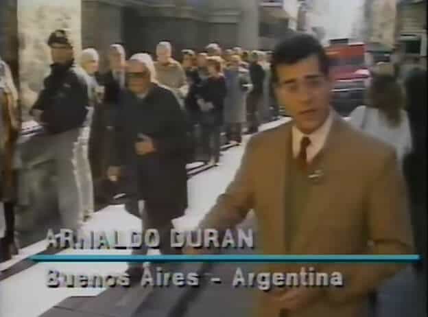 Reprodução Arnaldo Duran em matéria internacional para o "TJ Brasil".