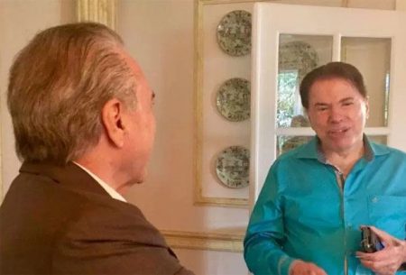 Michel Temer almoça na casa de Silvio Santos e marca ida a programas do SBT