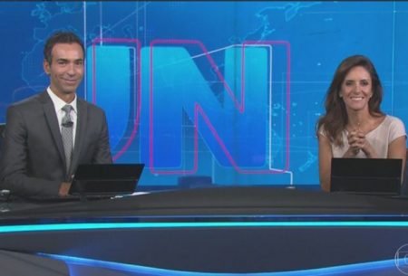 César Tralli estreia na bancada do “JN” e faz sucesso na web