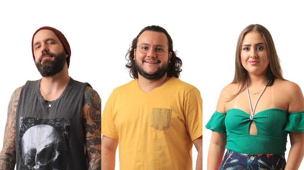 Caruso, Diego e Patrícia formam o sétimo paredão do BBB18