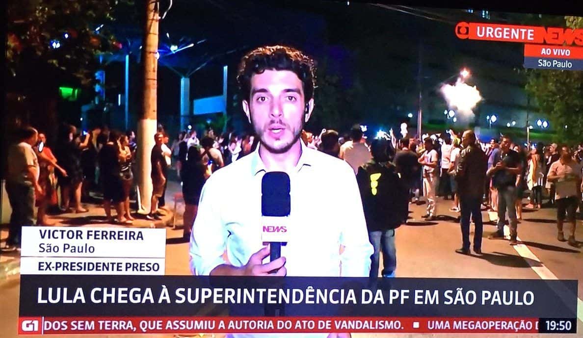 “Meu Deus do céu, o que que é isso?”, pergunta-se repórter da GloboNews ao ver briga entre manifestantes