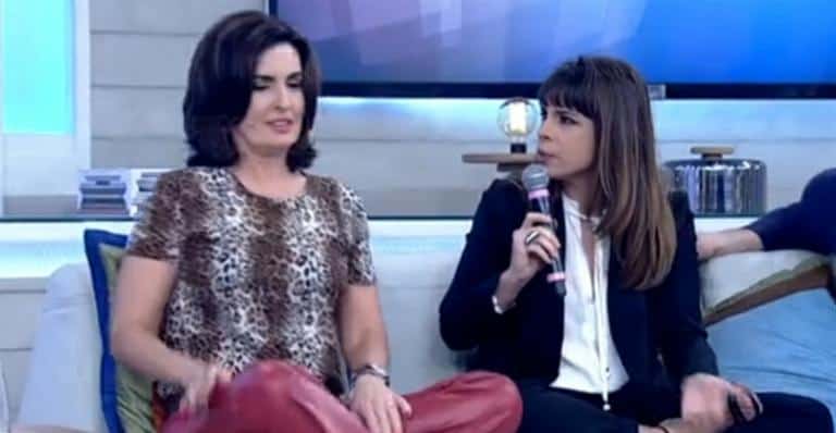 Fátima Bernardes comenta saia justa com Maria Ribeiro