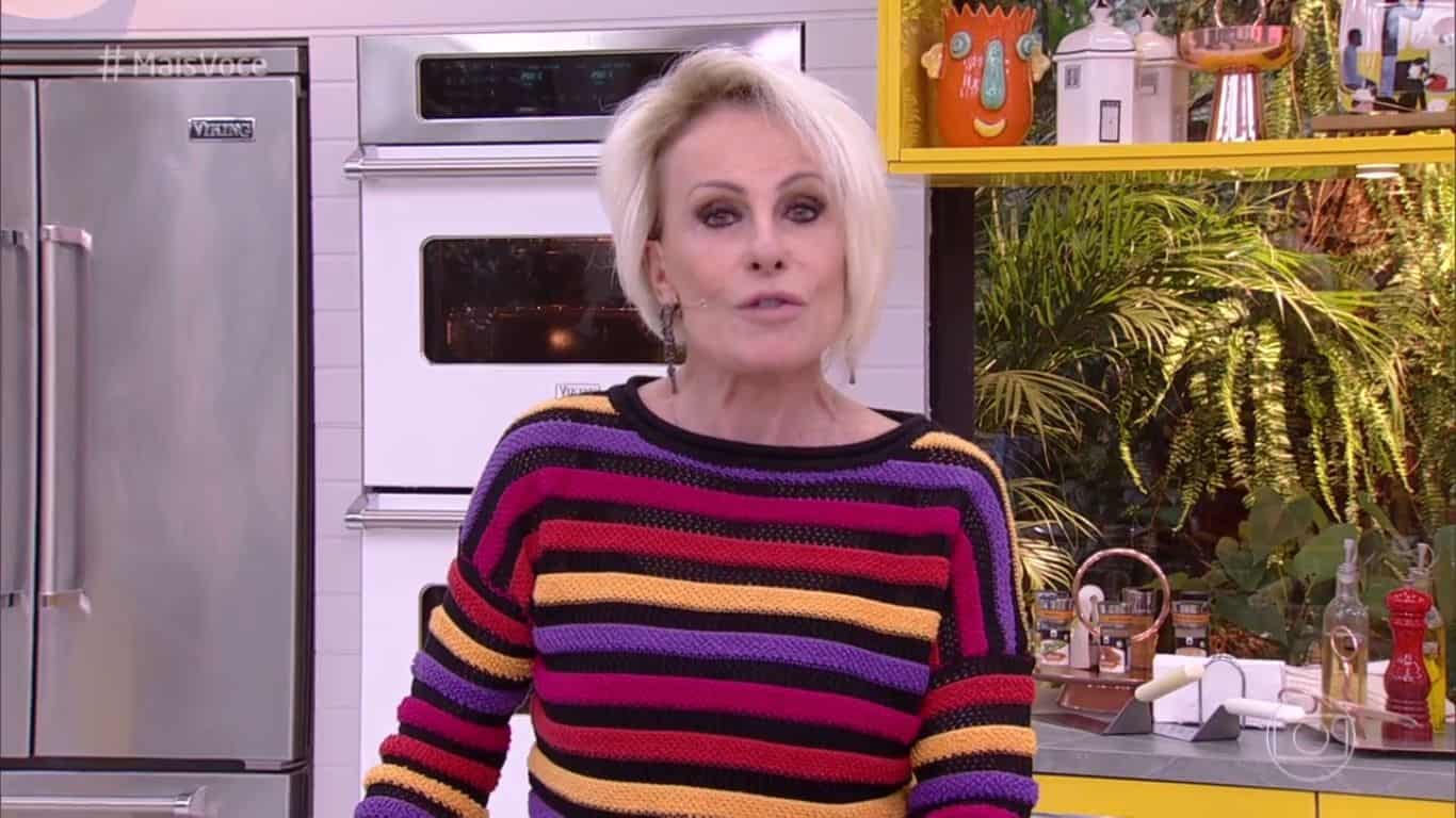 Emocionada, Ana Maria Braga manda recado ao vivo para Xuxa