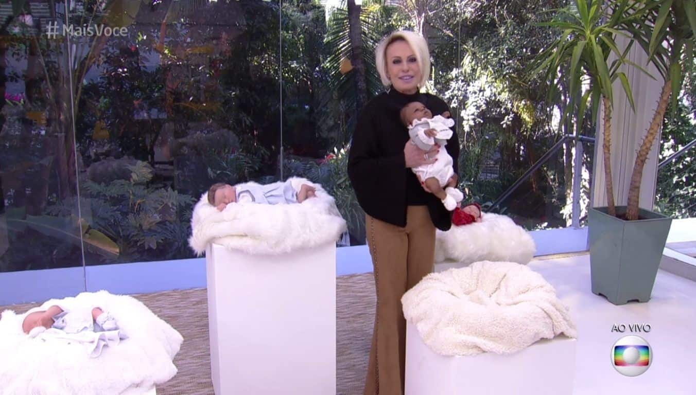 Ana Maria Braga faz matéria de bonecos bebês e assusta telespectadores