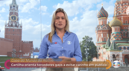 No “Encontro”, Fernanda Gentil comenta proibição de carinhos gay na Rússia: “Tô bem menininha”