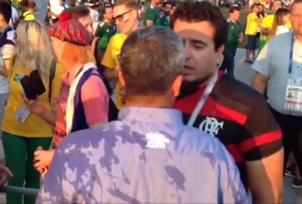Repórter da Globo é agredido por torcedores brasileiros após vitória da seleção