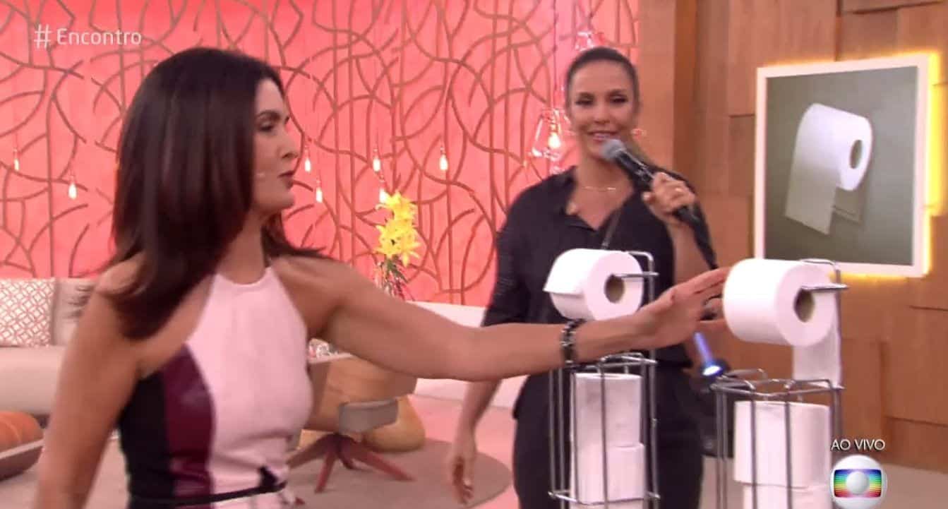 Fátima Bernardes e Ivete Sangalo protagonizam debate sobre papel higiênico e internautas ficam sem acreditar