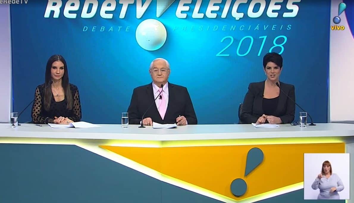 Debate presidencial na RedeTV! chama atenção de jornalistas da Globo e da Record; confira