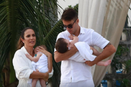 Ivete Sangalo e Daniel Cady batizam as gêmeas Helena e Marina neste domingo (16)