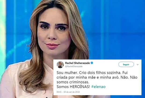 Rachel Sheherazade se posiciona contra Jair Bolsonaro e vira assunto na web
