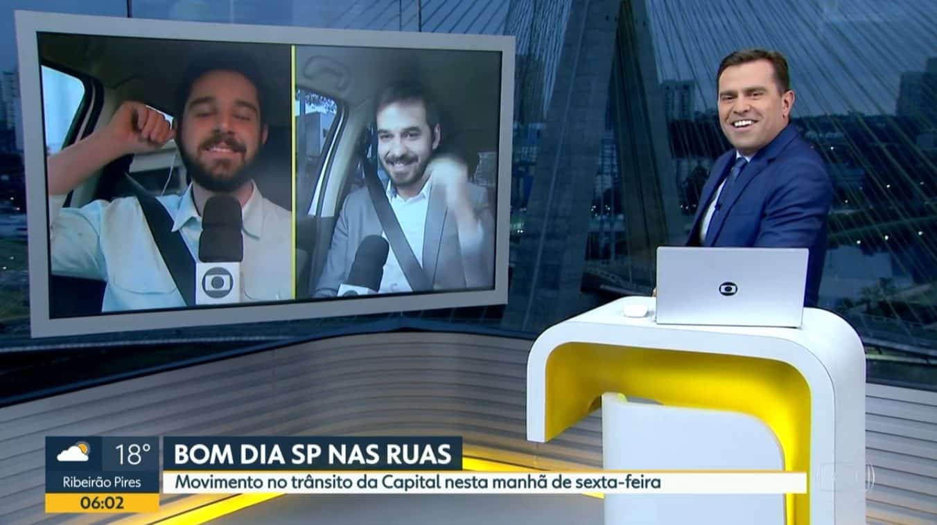 Rodrigo Bocardi confunde repórteres em telejornal da Globo