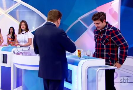 Caio Castro participa do “Programa Silvio Santos” e detalhe dá o que falar