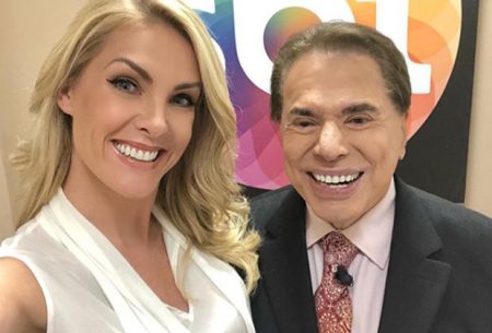 Ana Hickmann vai ao SBT e rasga elogios a Silvio Santos