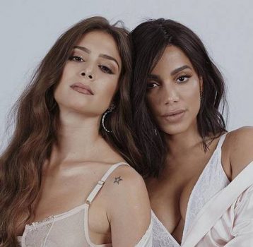 Anitta e Greeicy seduzem e simulam romance lésbico em clipe; veja