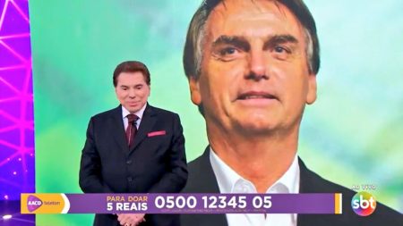 Silvio Santos recebe ligação de Bolsonaro no Teleton e faz revelação