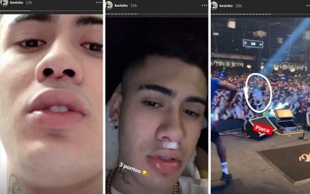 MC Kevinho é atingido por rapaz em show e para em hospital