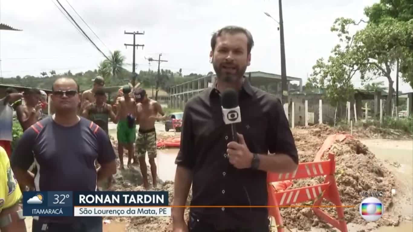 Morador rouba a cena com comentário durante telejornal da Globo
