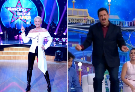 Xuxa coloca garotada para dançar, mas é Ratinho quem arrasa na pista