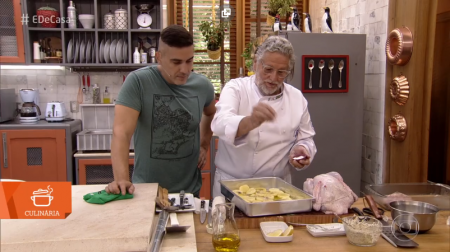 Chef do “É de Casa” soca peru no ar e revolta telespectadores