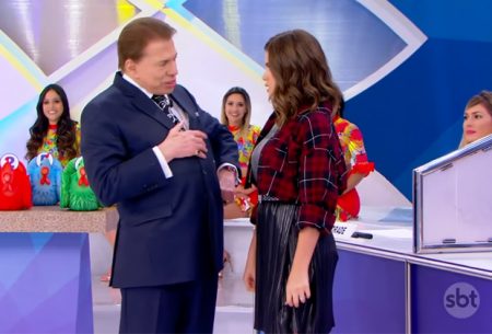 Silvio Santos provoca e ouve lição de moral de Maisa