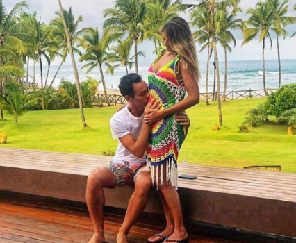 Ticiane Pinheiro e César Tralli se declaram para a filha