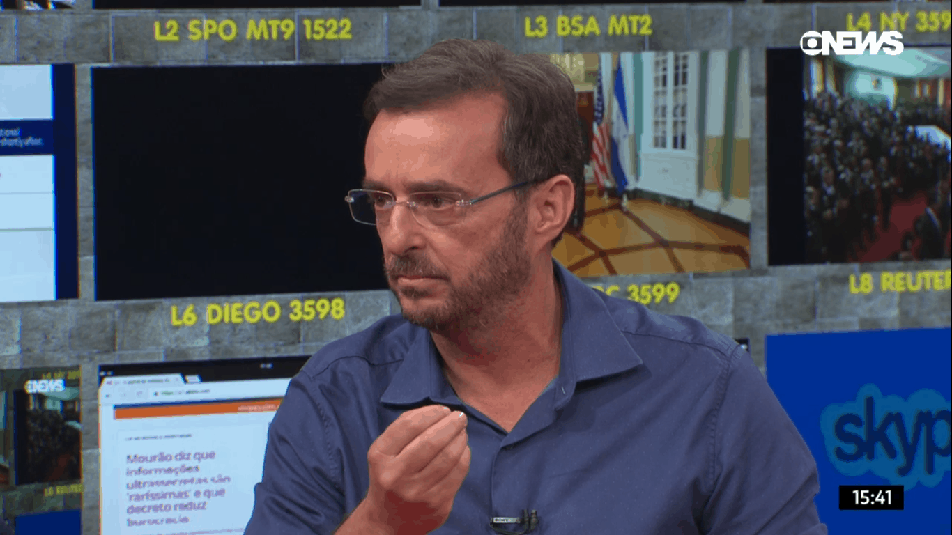 Jornalista da Globo News se defende das acusações de “conspiração” contra Bolsonaros