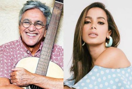 Anitta grava música com Caetano Veloso