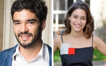 Em foto rara, Caio Blat posa com Luisa Arraes na praia