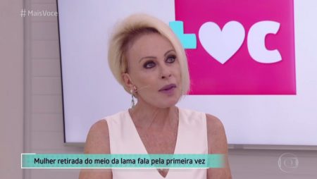 Ana Maria Braga chora ao falar com sobrevivente de tragédia em Brumadinho