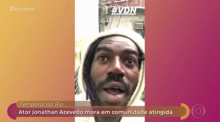 Jonathan Azevedo se desespera com deslizamento de terra no RJ