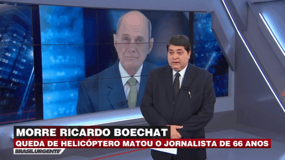 Neto, Datena e Cátia Fonseca choram ao noticiar morte de Ricardo Boechat