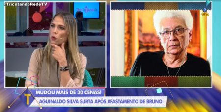 Lígia Mendes e Márcia Fernandes oferecem “banho” para Aguinaldo Silva