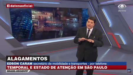“Brasil Urgente” ultrapassa SBT e garante terceiro lugar para a Band