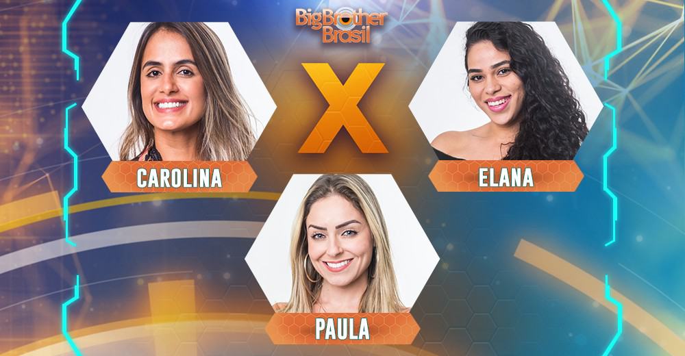 Carolina, Elana e Paula disputam nono paredão do BBB 2019