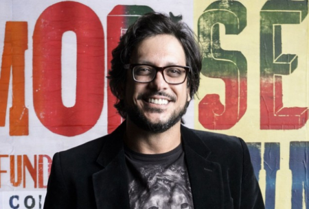 Bruno Mazzeo encontra foto de Lúcio Mauro Filho criança ao lado do pai