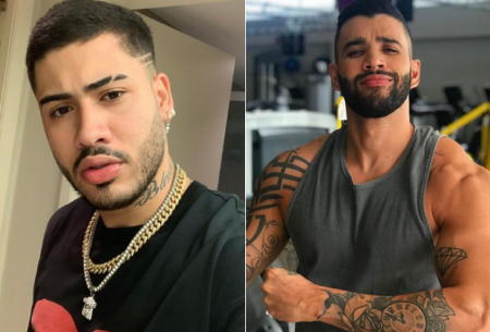 Kevinho e Gusttavo Lima cantam com artista de rua e emocionam fãs