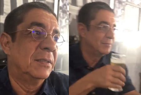 Emocionado, Zeca Pagodinho bebe cerveja no velório de Beth Carvalho