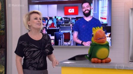 Ana Maria Braga e Cauê Fabiano protagonizam momento futurista no “Mais Você”