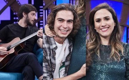 Após enjoos, Tatá Werneck grava o “Lady Night” com Chay e Rafael Vitti