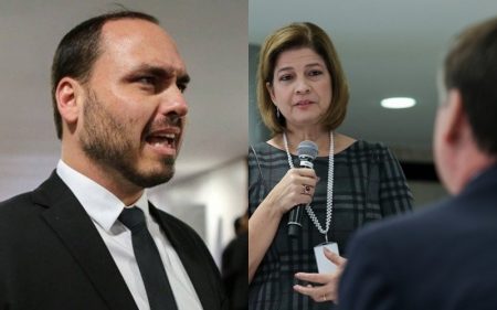 Carlos Bolsonaro faz alerta sobre repórter da Globo que deu Bíblia ao pai