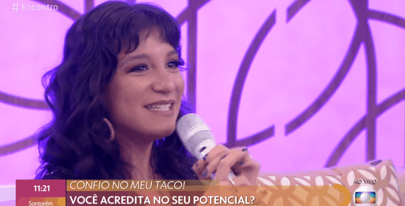 Priscilla Alcântara aparece na Globo e relembra programa no SBT