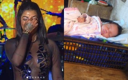 Ludmilla oferece ajuda à mãe que cuida de recém-nascida em caixote