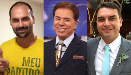 Silvio Santos surpreende e leva filhos de Bolsonaro para o SBT