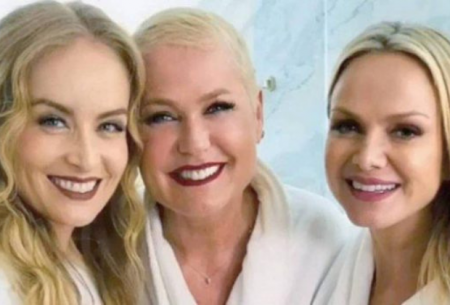 Xuxa festeja encontro com Angélica e Eliana em programa do SBT