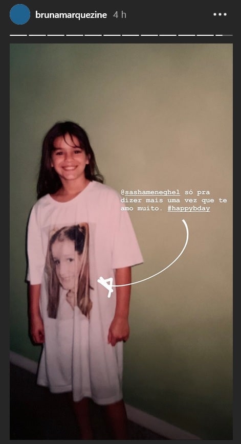 Bruna Marquezine homenageia Sasha de maneira inusitada