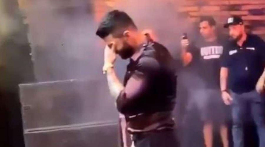 Gusttavo Lima é atingido no rosto durante show e choca fãs