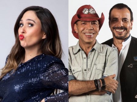 Após brincadeira, Tatá Werneck se desculpa com Chrystian e Ralf