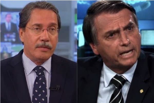 Merval Pereira e Jair Bolsonaro