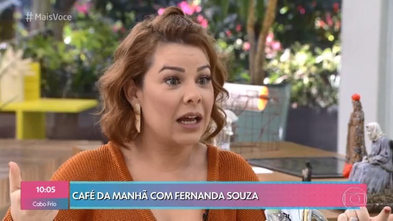 Fernanda Souza causa ao aprender receita com Ana Maria Braga
