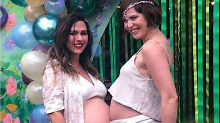 Tatá Werneck e Letícia Colin doam presentes recebidos em chá de bebê